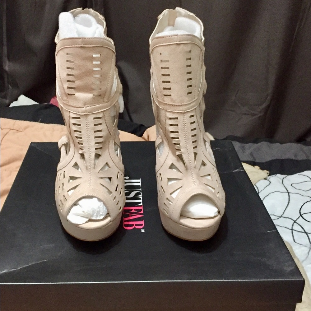 JustFab Rynter Nude High Heel